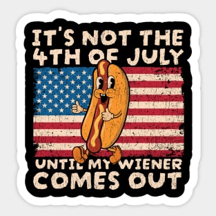 4th of july - weiner retro Sticker